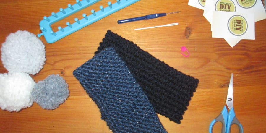 Comment réaliser un bandeau au point mousse au tricotin rectangulaire – do  it yourself lille