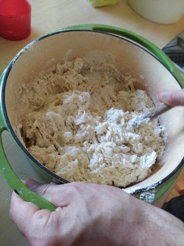 Faire du pain - texture pâte
